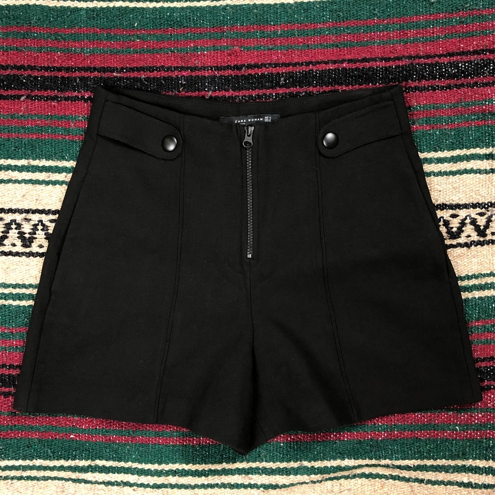 zara woman high rise dressy shorts